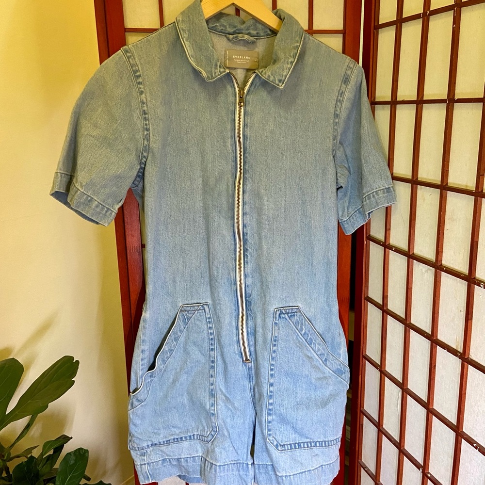 Everlane denim romper